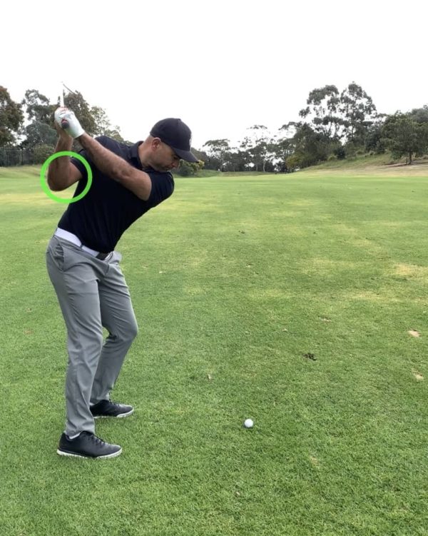 During your swing, it's important to have a passive dominant side