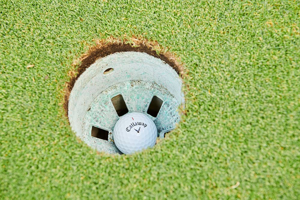 golf ball in cup