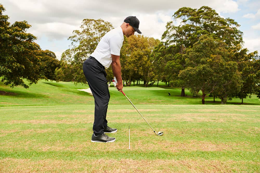 golfer on driving range in sydney