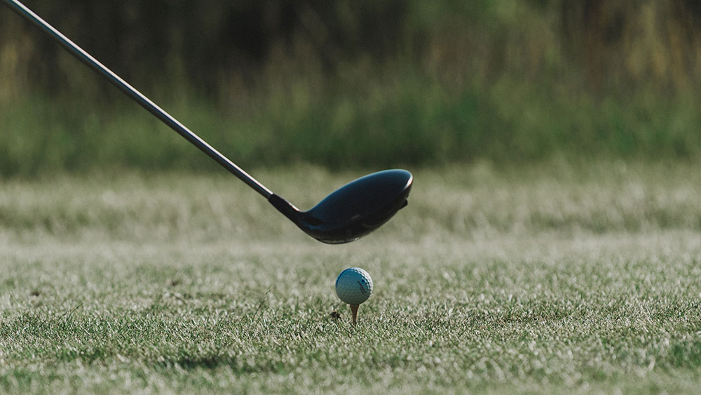 golfer on the tee